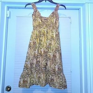 Paisley print orange summer kids dress